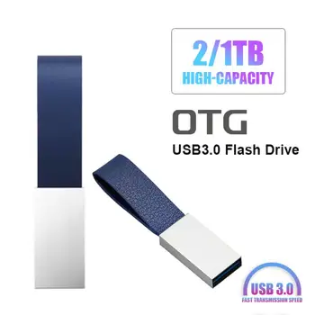 USB флэш-накопитель 2 ТБ OTG Металлический USB 3.0 Высокоскоростной флеш-накопитель 1 ТБ Type C Pendrive Mini Flash Drive Memory Stick